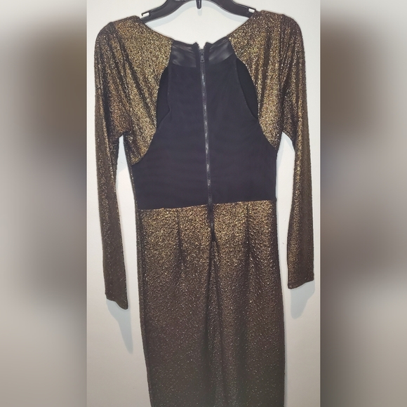 ALICE+OLIVIA - size M -COCKTAIL DRESS SPARKLE GOLD - - Picture 2 of 6